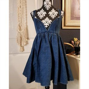 NWT Small Selkie The Sunshine Dress in Navy (Denim)